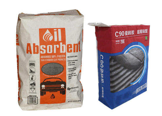 Sacs en papier 15kg 20kg 25kg de Clay Granular Absorbent Pasted Valve Multiwall
