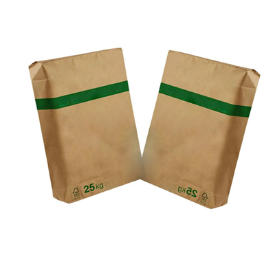 La catégorie comestible 3layer a collé les sacs en papier 25kg Flexo de Multiwall de valve imprimé