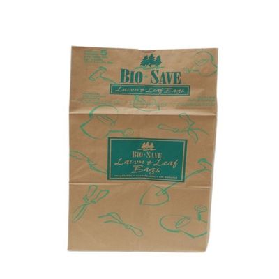 Logo personnalisé 30 gallons sacs en papier de pelouse de grande capacité multi-mur