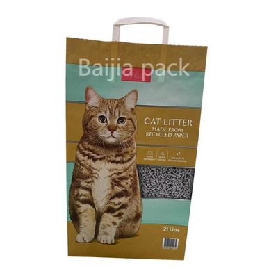 Sacs de papier kraft pour chats 1,5 à 10 litres Taille imprimée sur mesure