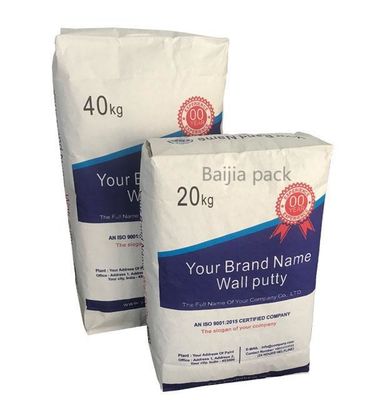 Sacs en papier multicouches à soupape collée pour emballages durables de 10 kg à 50 kg de capacité et résistance à l'humidité