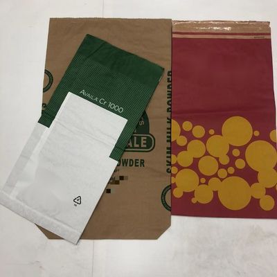 Sacs en papier thermiquement scellés blancs ou bruns d'épaisseur personnalisée Sacs en papier kraft à parois multiples
