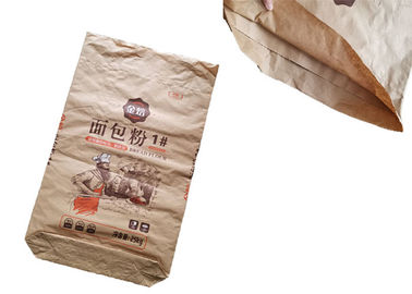 Le papier de papier inférieur cousu de Multiwall de farine de sucre de sac piqué par double renvoie imperméable