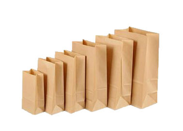 Porteur fort de Brown emballage de papier du sac 60g-120g/M2 de bloc du fond écologique de forme