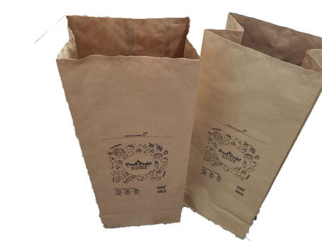 Sacs en papier de charbon de bois de Brown Papier d'emballage 120g/M2 de doubles couches