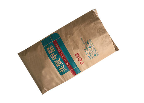 Les sacs en papier 20kg 25kg de Papier d'emballage réutilisés par taille faite sur commande ont collé des sacs en papier de Multiwall
