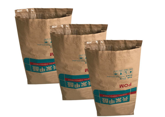 L'amidon 25kg 50kg d'alimentation a soudé à chaud la bouche ouverte trapézoïdale de sacs en papier
