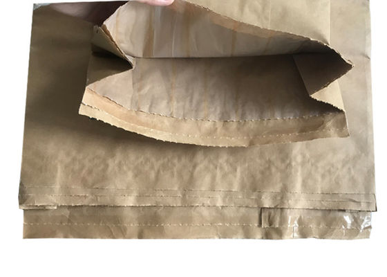 Le matériau de construction 120gsm a soudé à chaud des sacs en papier avec le fond de pincement