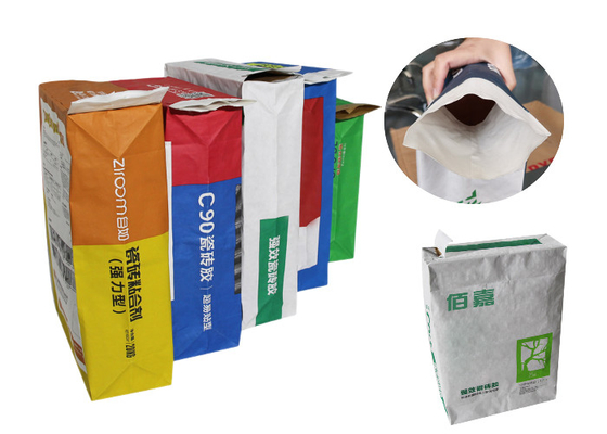 L'emballage collé de papier de Multiwall emballage de valve met en sac 25kg pour la poudre chimique