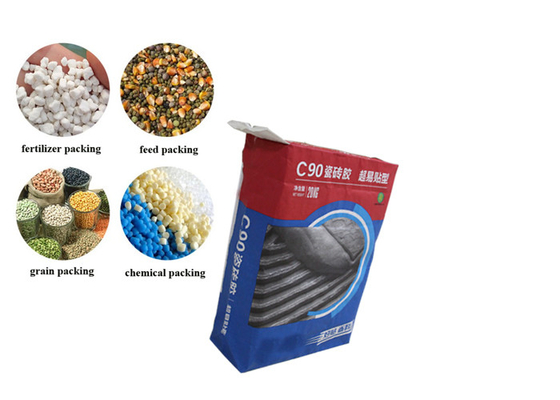 Sacs en papier collés chimiques de Multiwall de valve 15kg imprimé fait sur commande pour le ciment