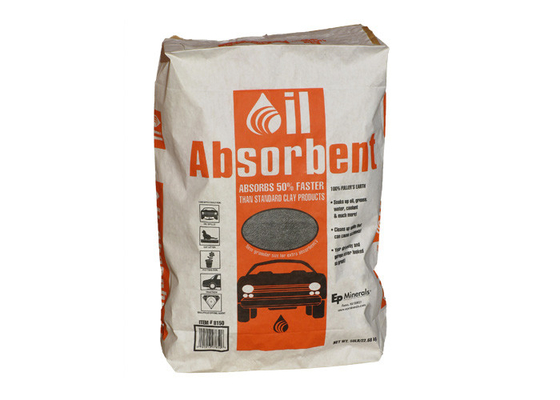 Sacs en papier 15kg 20kg 25kg de Multiwall de valve collés par poudre chimique absorbante liquide de flaque