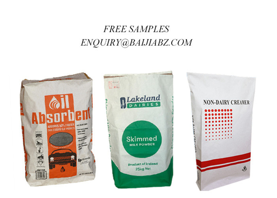 Le produit chimique absorbant de flaque liquide a collé les sacs en papier 15kg 20kg de Multiwall