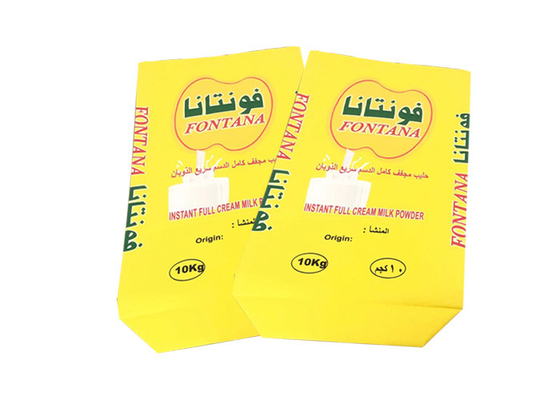Lait en poudre empaquetant le papier peint multi de 20kg 25kg met en sac 3 couches pe rayé