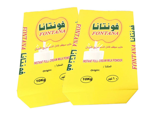 Les sacs multi de papier peint de catégorie comestible de lait en poudre acceptent la taille faite sur commande 20kg 25kg