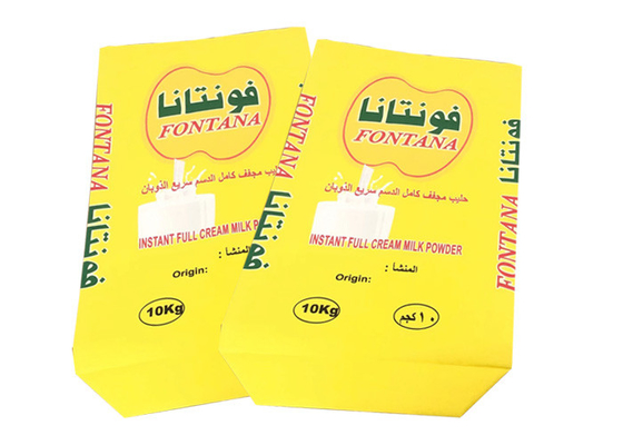 le pe de 20kg 25kg 3 a rayé le sac de papier de Multiwall pour l'emballage de lait en poudre
