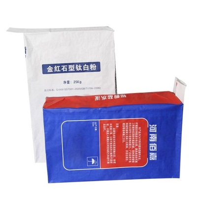Sacs en papier adhésifs de valve de tuile de la coutume 20kg 3 plis multiwall