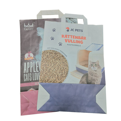 Sacs en papier adaptés aux besoins du client de Papier d'emballage pour Cat Little Animal Food