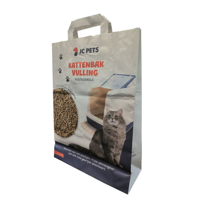 Sacs en papier adaptés aux besoins du client de Papier d'emballage pour Cat Little Animal Food