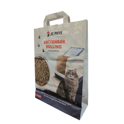 Sacs en papier biodégradables de Papier d'emballage pour Cat Litter Packaging Custom Print