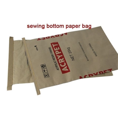 Sacs en papier à l' épreuve de l' humidité cousus à bouche ouverte Commandes sur mesure