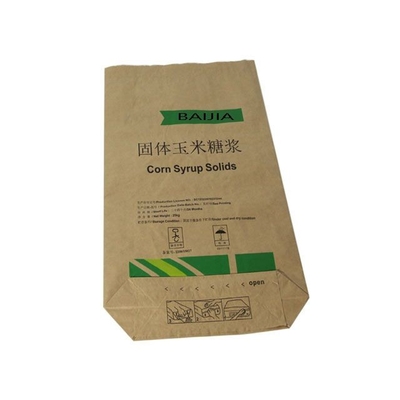 Sacs en papier de Papier d'emballage de farine de maïs d'OIN 5kg pour l'emballage de farine de blé