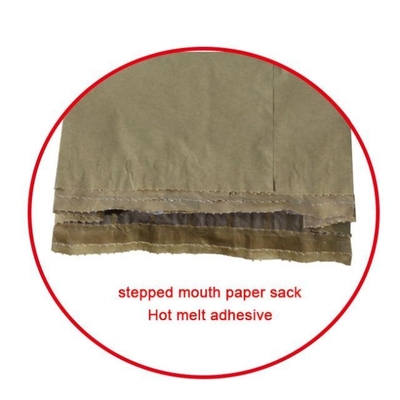 Adhésifs chauds de fonte sac de papier de Multiwall de 3 plis pour le lait en poudre de farine de blé