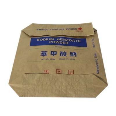 Impression collée blanche du sac 25kg 50kg Flexo de farine de riz de sacs en papier de Multiwall de valve