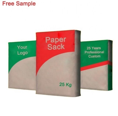 Sacs recyclables collés standard de lait en poudre de sacs en papier de Multiwall de valve de GMP