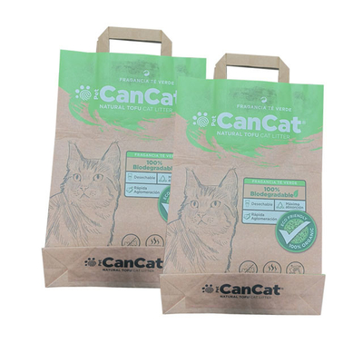 l'emballage de papier de 6L 10L 12L emballage met en sac Cat Litter Poop Bags Heat scellée