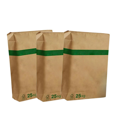 20kg 25kg a collé la longévité élevée multi de sac de papier de couche de sacs en papier de Multiwall de valve