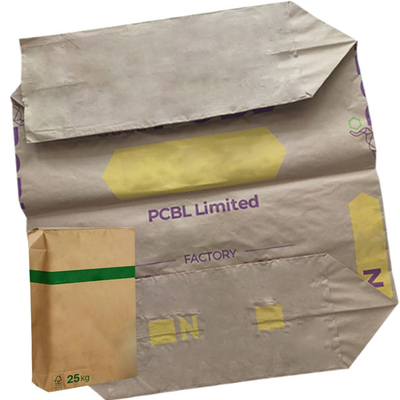 résistant d'humidité inférieur de bloc carré de sacs en papier de valve de 20kg Multiwall