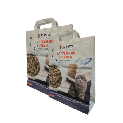 sacs en papier latéraux du gousset 10Liter soudant à chaud pour des ordures d'animal familier étanches à l'humidité