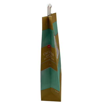 l'emballage de papier de 6L 10L 12L emballage met en sac Cat Litter Bags de papier faite sur commande