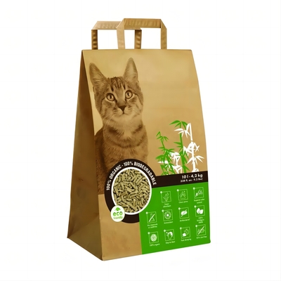 Sac 3kg 5kg 20kg 7lb 15lb 20lb 25lb de Cat Litter Bag Kraft Paper de bentonite d'OEM