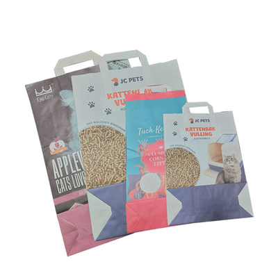 L'impression faite sur commande 6L 10L a soudé à chaud Cat Litter Bags Wear Resistance biodégradable