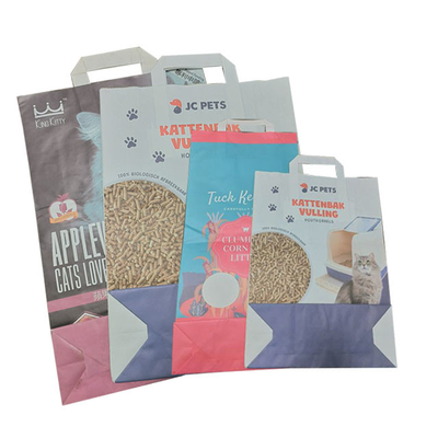 Sacs en papier ouverts de Papier d'emballage de bouche pour Cat Litter Packaging