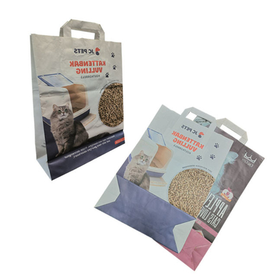 Sacs en papier ouverts de Papier d'emballage de bouche pour Cat Litter Packaging