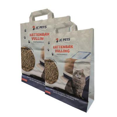 Sacs en papier ouverts de Papier d'emballage de bouche pour Cat Litter Packaging