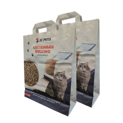 l'élimination faite sur commande de litière de chat d'animal familier de logo de 3.6kg 7L met en sac la stratification blanche de pp