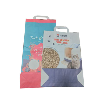 l'élimination faite sur commande de litière de chat d'animal familier de logo de 3.6kg 7L met en sac la stratification blanche de pp