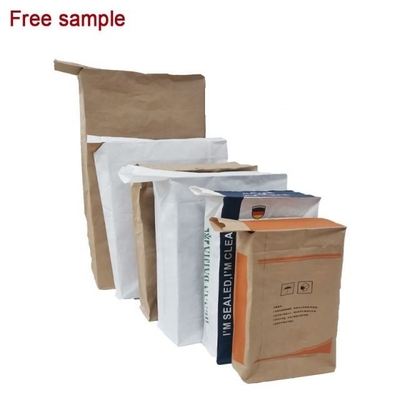 L'impression stratifiée a collé des sacs en papier à parois multiples de valve avec le gousset