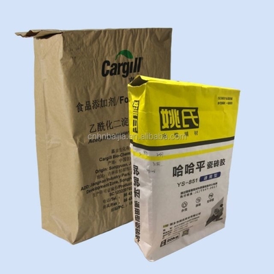 sacs à valve imprimés par coutume de papier de 15kg 20kg Multiwall emballage pour le paquet de papier de ciment