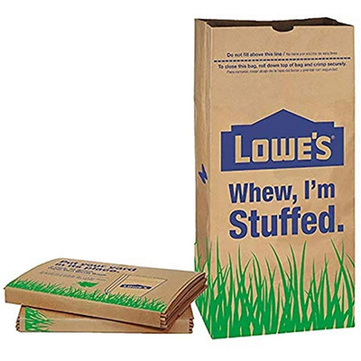 30Gallons Lawn Paper Bags Extra Large 70g Stands Up Multiwall Paper Trash Bags