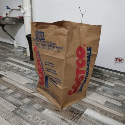 Sacs en papier faits sur commande de pelouse et de jardin de taille blanche/utilisation extérieure de Brown