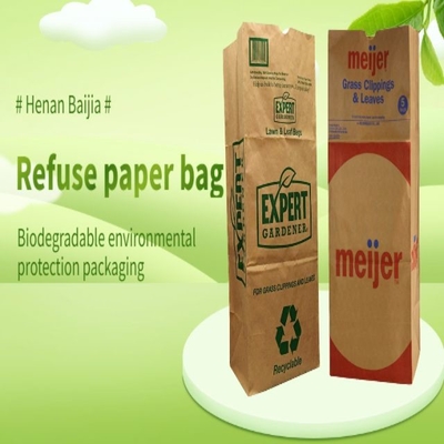 Sacs en papier de pelouse à toit ouvert recyclables avec doublures personnalisées