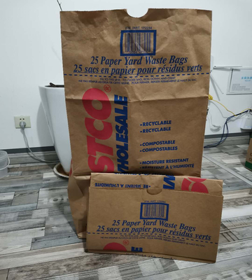 Sacs multi-parois marron pour pelouse et feuilles à dessus ouvert personnalisé