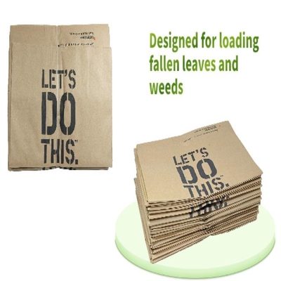 Coutume recyclable de Brown sacs en papier de pelouse de 30 gallons pour des feuilles