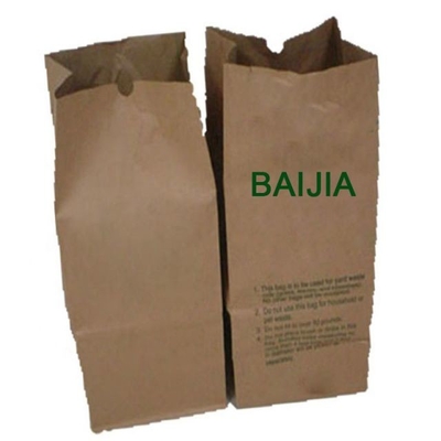 Taille faite sur commande d'épaisseur de sacs de pelouse de papier de brun de dessus ouvert de 30 gallons