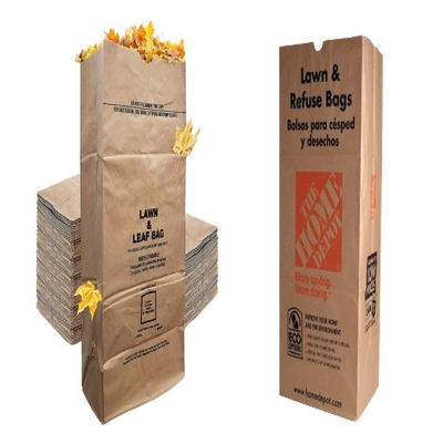 Sacs en papier écologiques recyclables de pelouse pour la collecte de jardin
