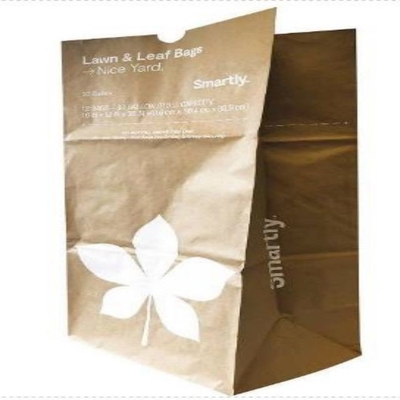 Coutume recyclable de Brown sacs en papier de pelouse de 30 gallons pour des feuilles